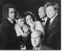 Black and white photo of six Pink House residents in '20s attire.