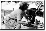 "Pink House" director Ian Williams sizes up a car shot.